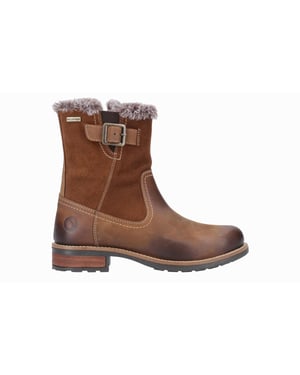 Cotswold Kemerton Leren Dames Tan Winter Middelhoge Laarzen