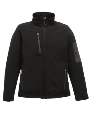 Regatta Standout Mens Arcola 3 Layer Vattentät och Andningsbar Softshell Jacka (Svart/Seal Grey)