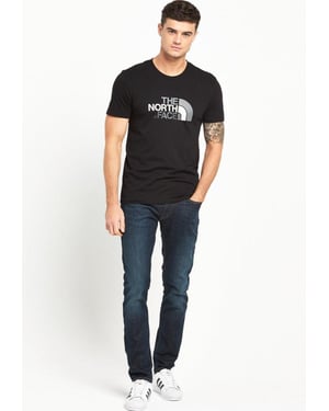 The North Face Heren T Shirt SS Easy Tee Zwart