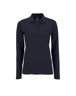 SOLS Dames/dames Perfecte Lange Mouw Pique Polo Shirt (Franse marine)
