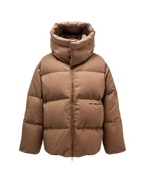 Gebroken wit OW Race canvas camelbeige puffer donsjack