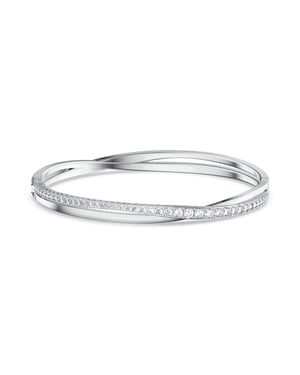 Swarovski 'Twist' Women's Base Metal Bracelet - Silver 5565210