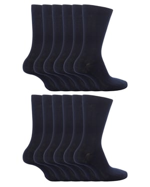 12 Pair Multipack Kids Plain School Socks | Boys & Girls | 3 Sizes | Sock Snob Childrens Cotton Rich Socks - Blue