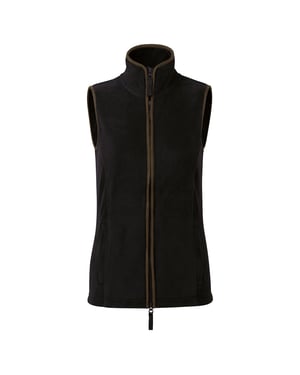Premier Womens/Ladies Artisan Fleece Gilet (Black/Brown)
