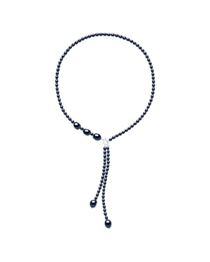 Ketting met echte gekweekte zoetwaterparels, rijstkorrel 5 mm en barok 11 mm