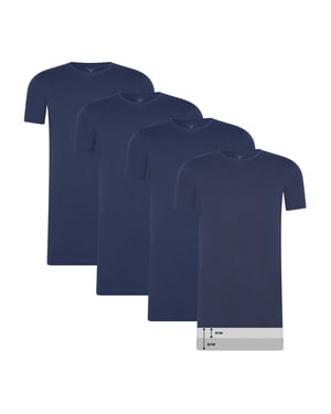 Cappuccino Italia Tee SS 4-Pack T-shirts Blå