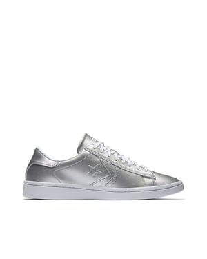 Converse Pro Womens Silver Trainers