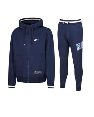 Nike Air heren trainingspak met doorlopende ritssluiting volledig in marineblauw