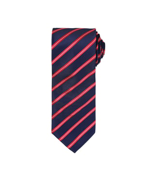 Premier Mens Stripe Tie (Navy/Red)