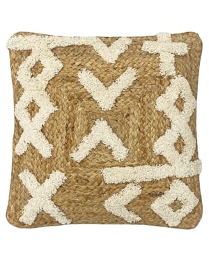 Camfa Braided Jute Cotton Tufted Cushion Cover