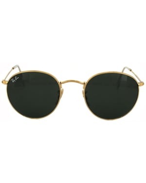 Ray-Ban Zonnebril Round Metal 3447 001 Goud Groen 47 Mm