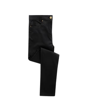 Premier Womens/Ladies Performance Chinos (Black)