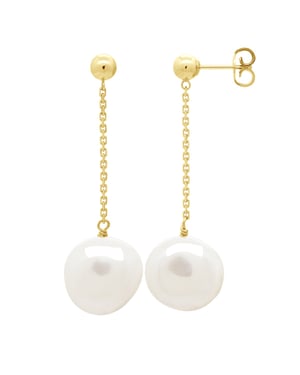 Earrings Real Cultured Freshwater Pearls Baroque 11-12 mm