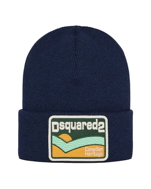 Dsquared2 Canadian Heritage Beanie in Navy Blue