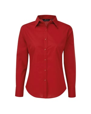 Premier Dames/Dames Shirt Met Lange Mouwen (Rood)