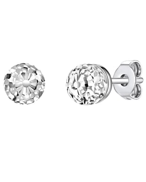 Stud earring sterling silver embellished with swarovski crystals® transparent Rafaela Donata