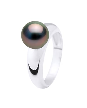Ring Groot - Echte Gecultiveerde Tahiti Parels Rond 9-10 mm