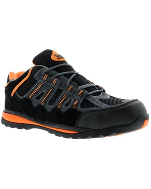 Tradesafe Raft Men's Leather Safety Trainers Black
