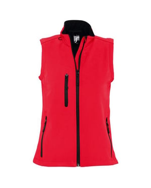 SOLS Womens/Ladies Rallye Soft Shell Bodywarmer Jacket (Red)