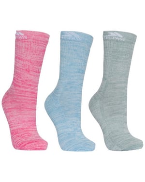 Trespass Womens/Ladies Helvellyn Trekking Socks (Pack Of 3)