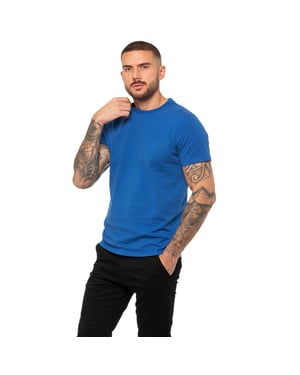 Enzo | Mens Crew Neck T-Shirt - Blue