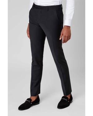 Ellroy Skinny Fit Black Wool Trousers
