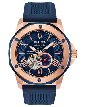Bulova Marine Star Men's Blue Watch 98A227