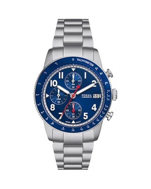 Fossil Sport Tourer Heren Horloge Zilverkleurig FS6047