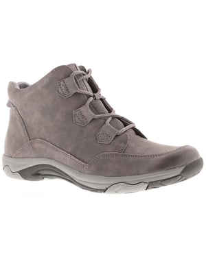 Free Spirit Womens Boots Ankle Gem Leather Lace Up grey