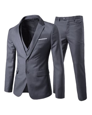 3-delad DimGrey kostym med notched lapel