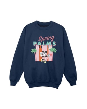 Disney Jongens Minnie Mouse Lentepalmen Sweatshirt (Marineblauw)