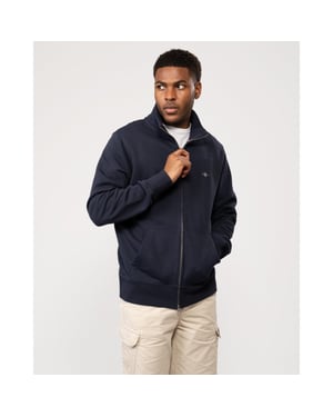 GANT Mens Regular Fit Shield Logo Full Zip Sweatshirt