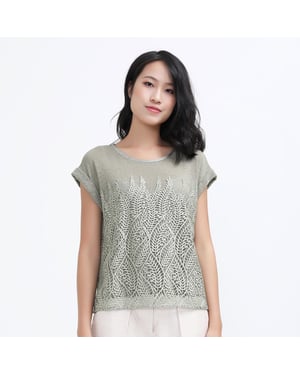 Kant- en tule t-shirt