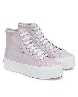 Superga Dames/Dames 2708 Lamé Hoge Tops (Pastel Lilla iriserend)