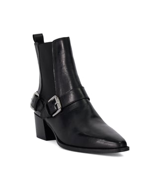 Dune Ladies Panino - Suede Buckled Chelsea Ankle Boots