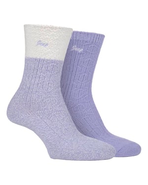 Jeep - 2 Pack Ladies Supersoft Hiking Boot Socks