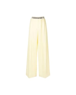 Stella Mccartney byxor i ull med logotyp