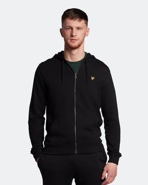 Lyle & Scott hoodie met rits in zwart