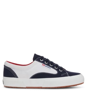Superga Volwassen unisex 2750 Blocks Trainers (Wit/Zwaar/Rood)
