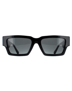 Versace Rectangle Unisex Black Dark Grey VE4459