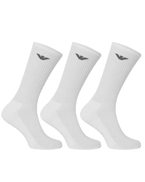 Emporio Armani CC300 Mens Crew Socks Everyday Sports Cotton 3 Pack Trainer Socks