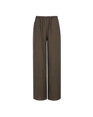Khaki Elegance byxor med vida ben