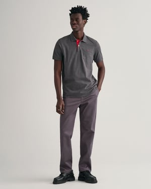 GANT regular fit rugger met korte mouwen in contrast piqué