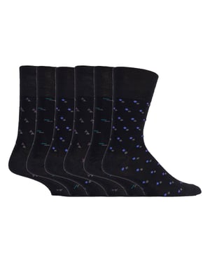 Sock Shop Gentle Grip - 6 Pairs Mens Non Elastic Bamboo Socks - SOMRM03