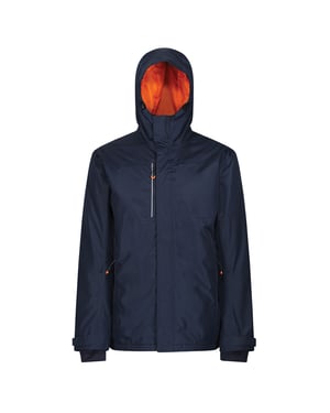 Regatta Mens Thermogen Heated Waterproof Jacket (Navy/Magma Orange)