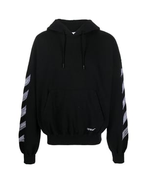 Off-White Scribble Diag Boxy Svart Oversized Hoodie