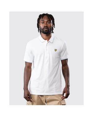 Lyle & Scott getipt poloshirt in wit