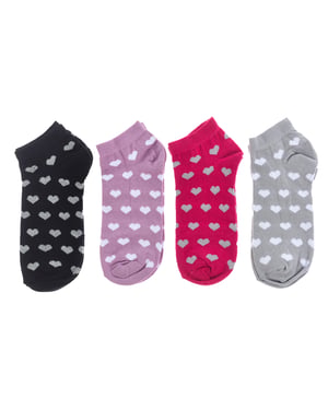 Pack of 4 women's ankle socks, women's short socks