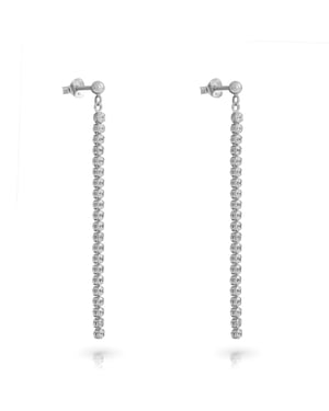Orphelia 'Glitter' Dames 925 Sterling Zilveren Dangle Oorbellen - Zilver ZO-7548