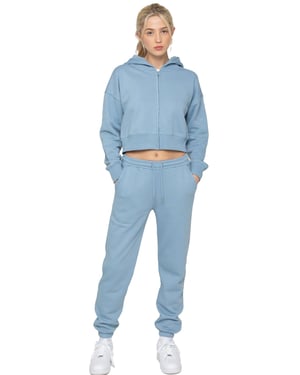 Enzo | Womens Crop Zip Hoodie Tracksuit Set